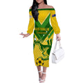 Australia Soccer Off The Shoulder Long Sleeve Dress Go Socceroos