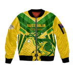 Australia Soccer Sleeve Zip Bomber Jacket Go Socceroos
