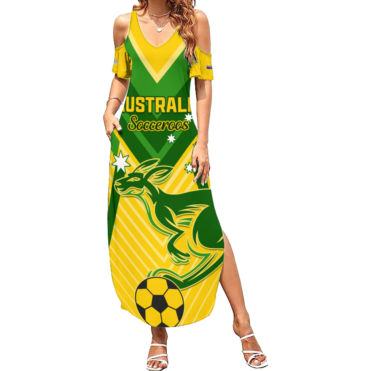 Australia Soccer Summer Maxi Dress Go Socceroos