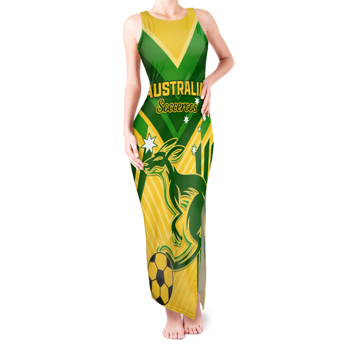 Australia Soccer Tank Maxi Dress Go Socceroos