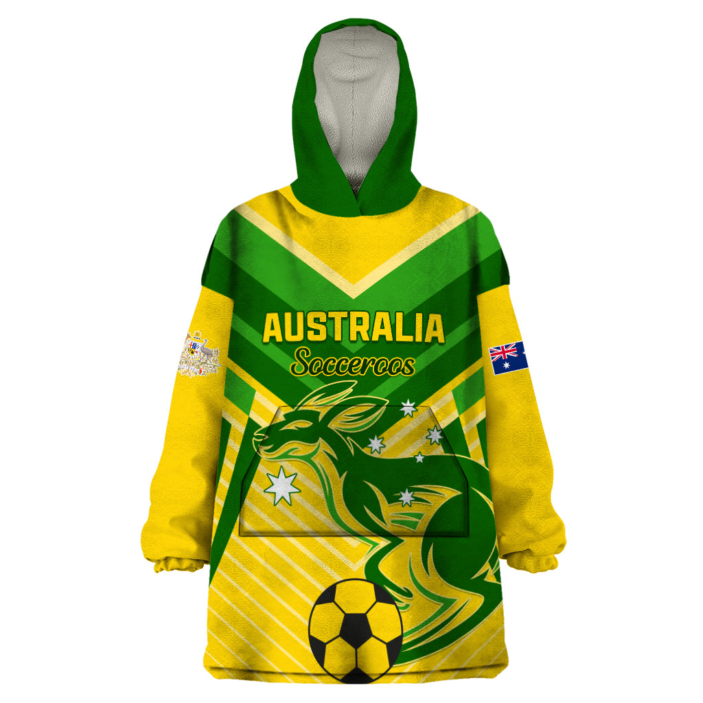 Australia Soccer Wearable Blanket Hoodie Go Socceroos
