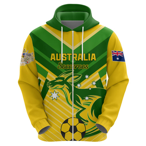 Australia Soccer Zip Hoodie Go Socceroos