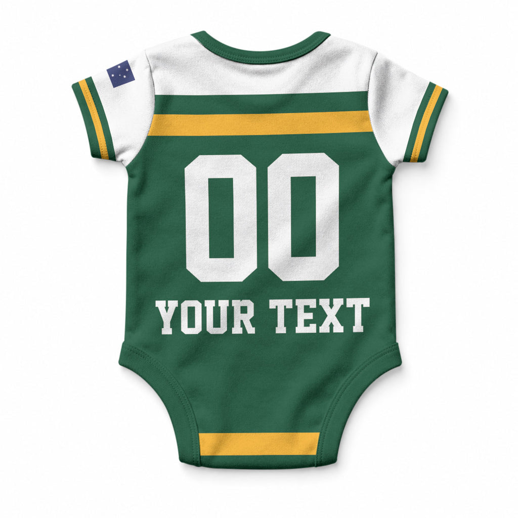 Custom Hockey Australia Baby Onesie Kookaburras Go Champions