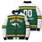 Custom Hockey Australia Bomber Puffer Jacket Kookaburras Go Champions