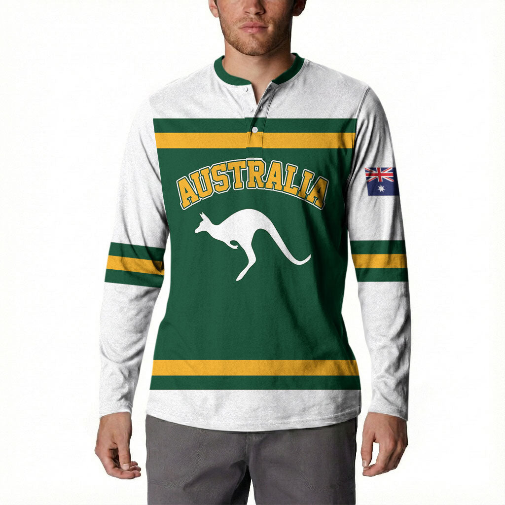 Custom Hockey Australia Button Sweatshirt Kookaburras Go Champions