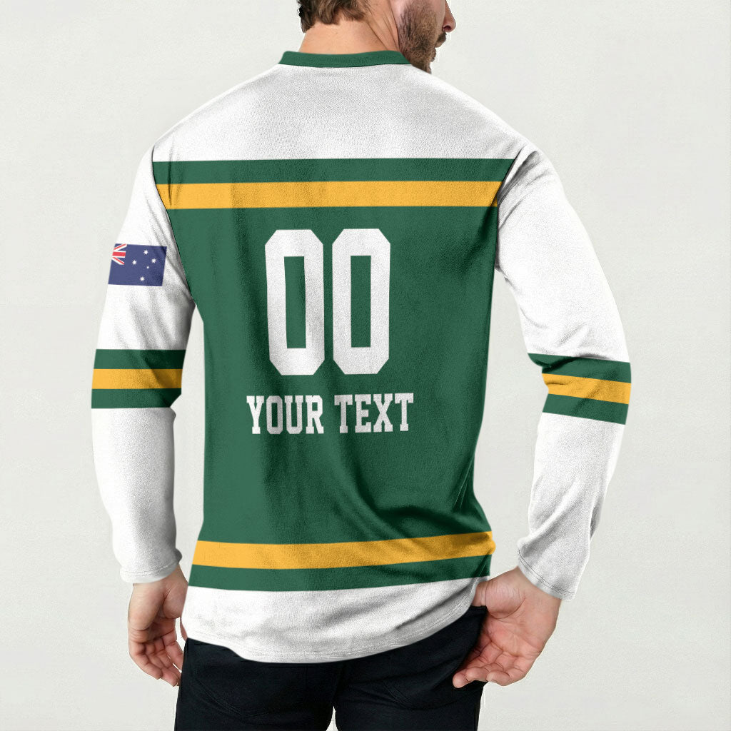 Custom Hockey Australia Button Sweatshirt Kookaburras Go Champions