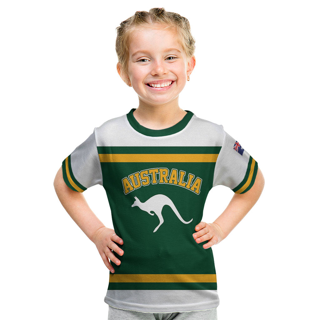 Custom Hockey Australia Kid T Shirt Kookaburras Go Champions