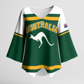 Custom Hockey Australia Kimono Sleeve Blouse Kookaburras Go Champions