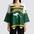 Custom Hockey Australia Kimono Sleeve Blouse Kookaburras Go Champions