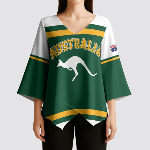 Custom Hockey Australia Kimono Sleeve Blouse Kookaburras Go Champions