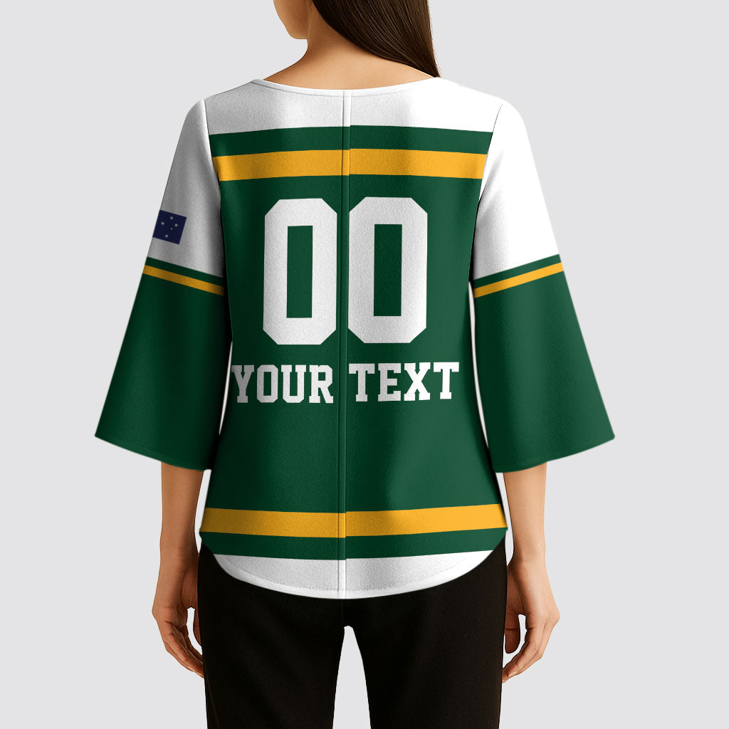 Custom Hockey Australia Kimono Sleeve Blouse Kookaburras Go Champions