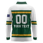 Custom Hockey Australia Long Sleeve Polo Shirt Kookaburras Go Champions