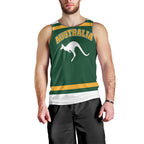 Custom Hockey Australia Men Tank Top Kookaburras Go Champions