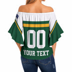 Custom Hockey Australia Off Shoulder Wrap Waist Top Kookaburras Go Champions