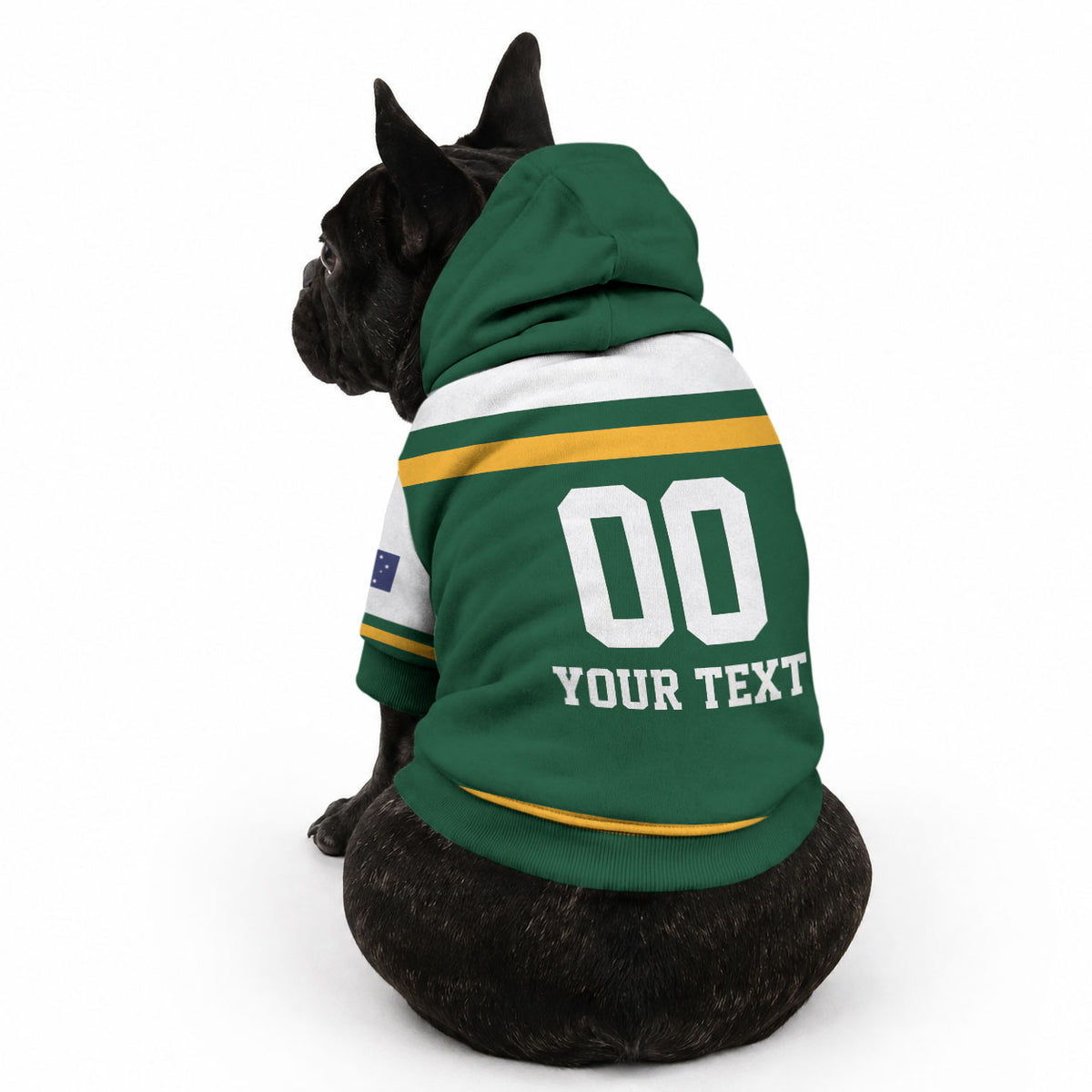 Custom Hockey Australia Pet Hoodie Kookaburras Go Champions