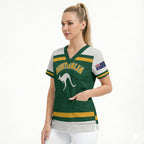 Custom Hockey Australia Scrub Top Kookaburras Go Champions