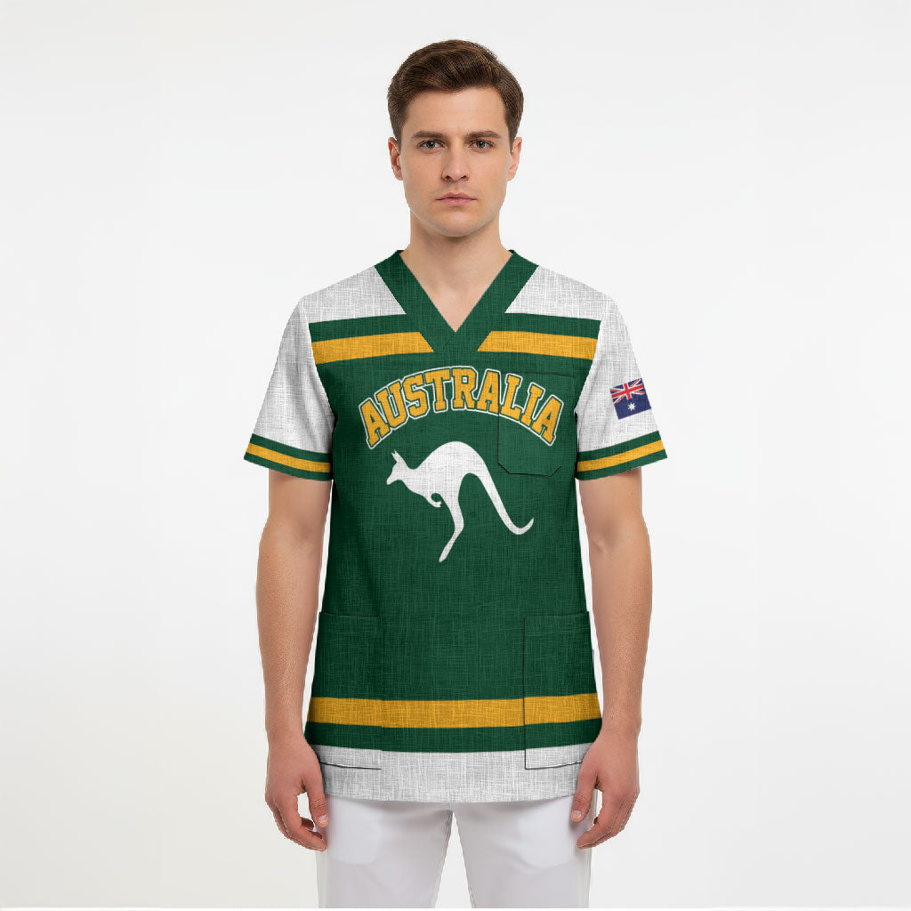 Custom Hockey Australia Scrub Top Kookaburras Go Champions