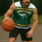 Custom Hockey Australia Sleeveless Zip Hoodie Kookaburras Go Champions