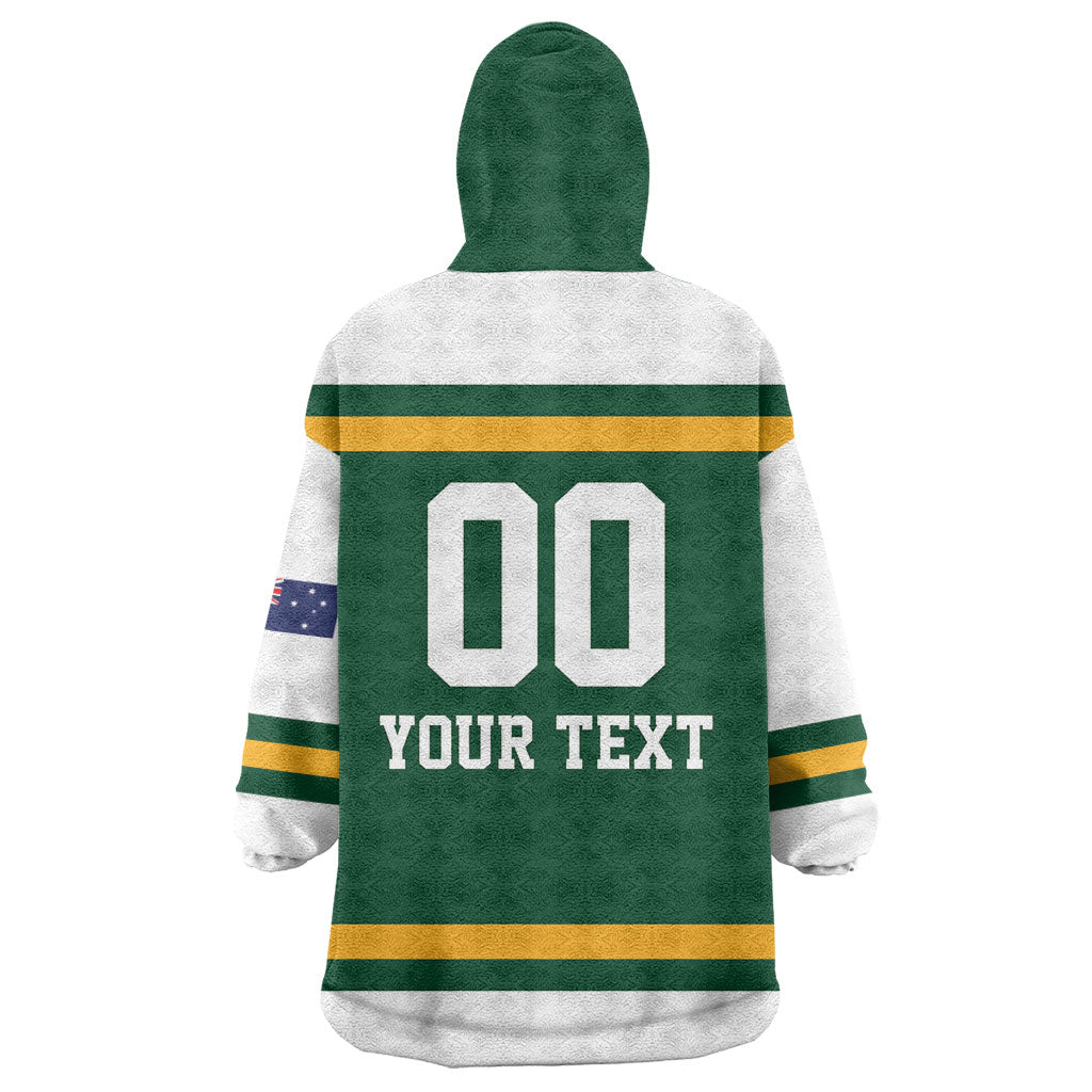 Custom Hockey Australia Wearable Blanket Hoodie Kookaburras Go Champions