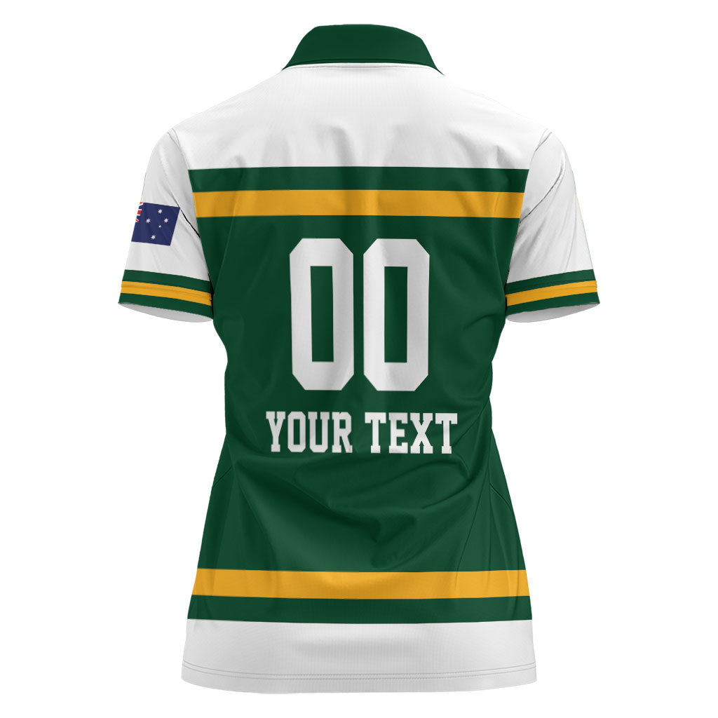 Custom Hockey Australia Women Polo Shirt Kookaburras Go Champions