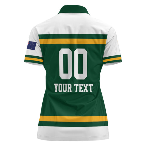 Custom Hockey Australia Women Polo Shirt Kookaburras Go Champions