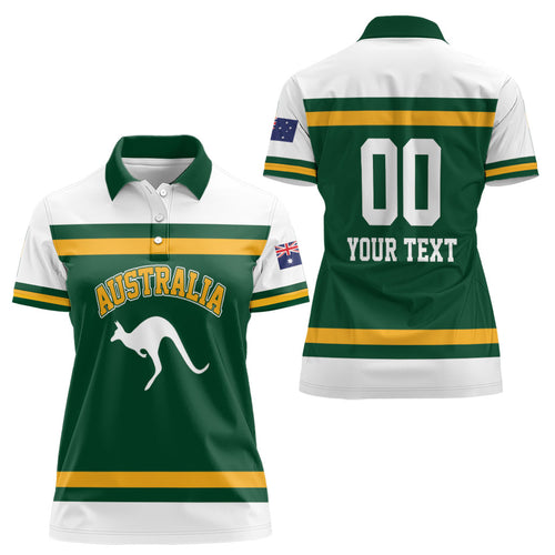 Custom Hockey Australia Women Polo Shirt Kookaburras Go Champions