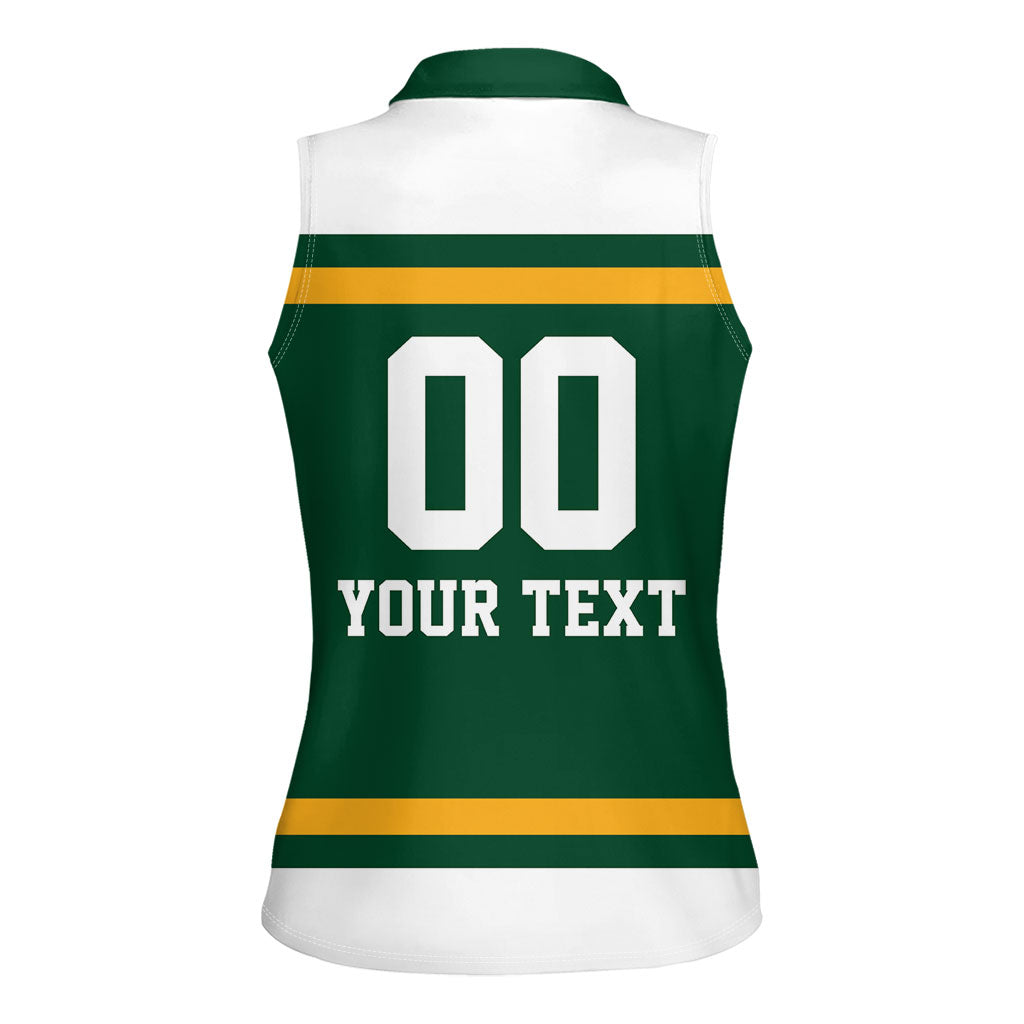 Custom Hockey Australia Women Sleeveless Polo Shirt Kookaburras Go Champions