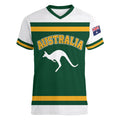Custom Hockey Australia Women V-Neck T-Shirt Kookaburras Go Champions