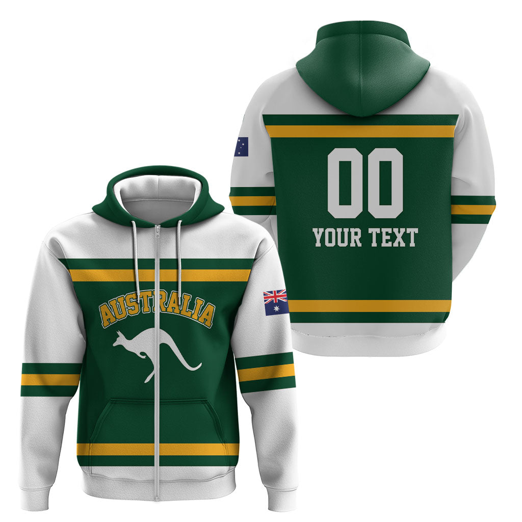 Custom Hockey Australia Zip Hoodie Kookaburras Go Champions