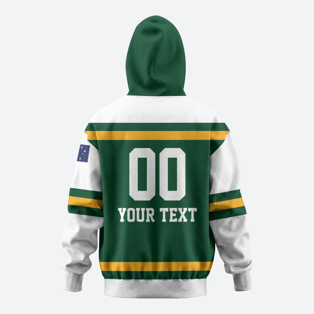 Custom Hockey Australia Zip Hoodie Kookaburras Go Champions