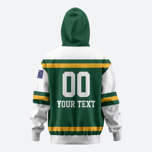 Custom Hockey Australia Zip Hoodie Kookaburras Go Champions