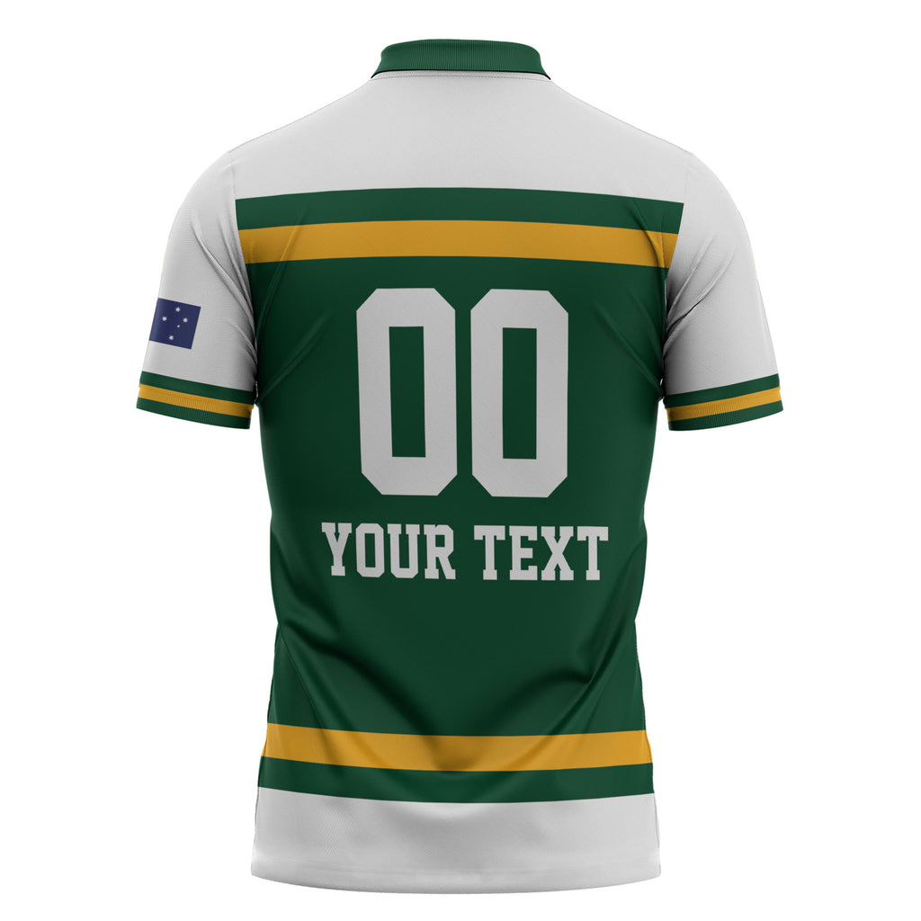 Custom Hockey Australia Zipper Polo Shirt Kookaburras Go Champions
