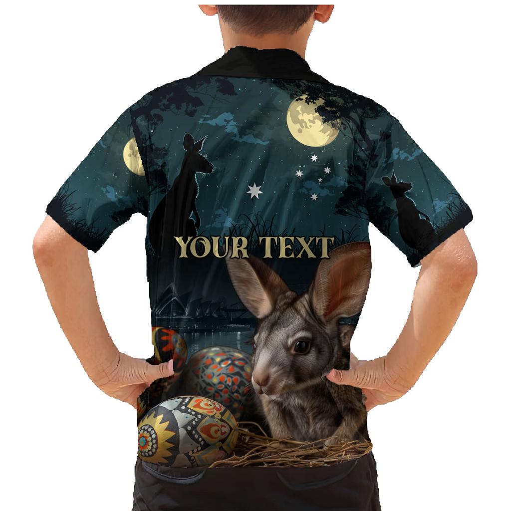 Australia Easter 2024 Family Matching Mermaid Dress and Hawaiian Shirt Bunny With Aboriginal Eggs At Starry Night