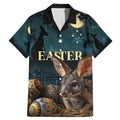 Australia Easter 2024 Family Matching Mermaid Dress and Hawaiian Shirt Bunny With Aboriginal Eggs At Starry Night
