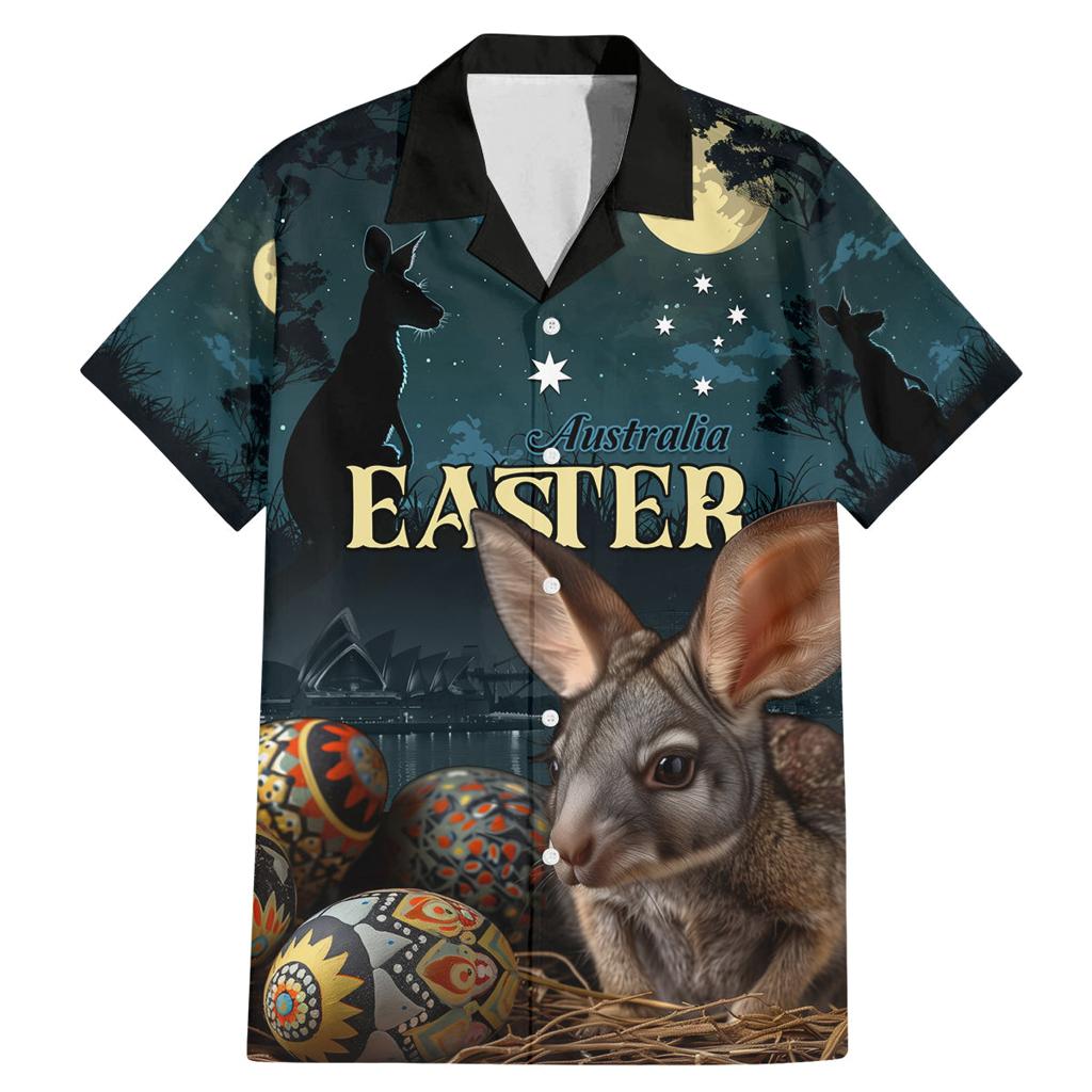 Australia Easter 2024 Family Matching Mermaid Dress and Hawaiian Shirt Bunny With Aboriginal Eggs At Starry Night