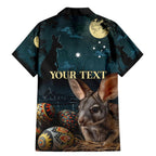 Australia Easter 2024 Family Matching Mermaid Dress and Hawaiian Shirt Bunny With Aboriginal Eggs At Starry Night