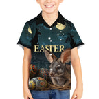Australia Easter 2024 Hawaiian Shirt Bunny With Aboriginal Eggs At Starry Night