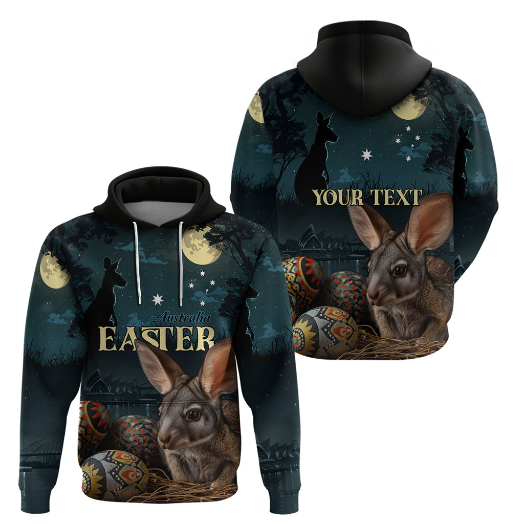 Australia Easter 2024 Hoodie Bunny With Aboriginal Eggs At Starry Night