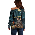 Australia Easter 2024 Off Shoulder Sweater Bunny With Aboriginal Eggs At Starry Night