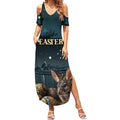 Australia Easter 2024 Summer Maxi Dress Bunny With Aboriginal Eggs At Starry Night