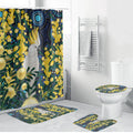 Australia Golden Wattle Bathroom Set Aussie Cockatoo Aboriginal Art