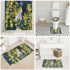 Australia Golden Wattle Bathroom Set Aussie Cockatoo Aboriginal Art