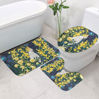 Australia Golden Wattle Bathroom Set Aussie Cockatoo Aboriginal Art