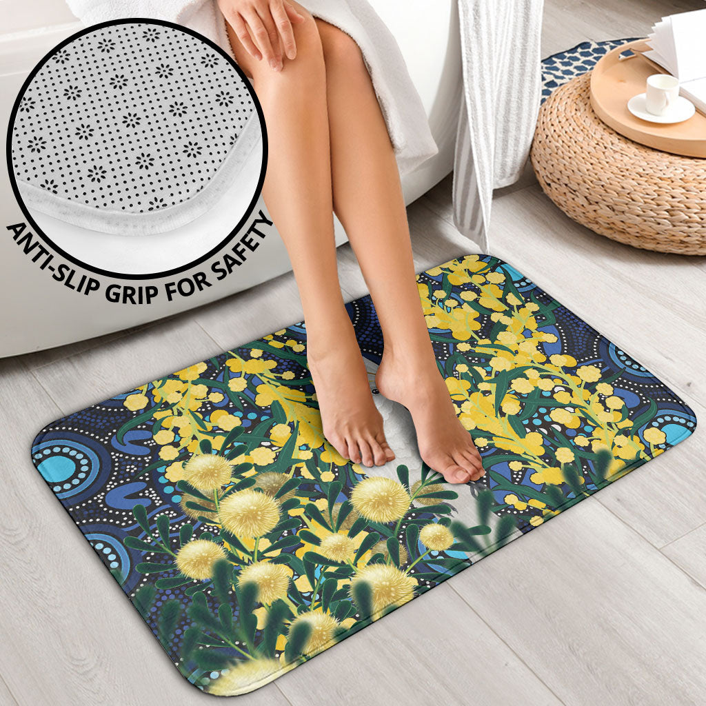 Australia Golden Wattle Bathroom Set Aussie Cockatoo Aboriginal Art