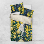 Australia Golden Wattle Bedding Set Aussie Cockatoo Aboriginal Art