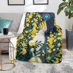 Australia Golden Wattle Blanket Aussie Cockatoo Aboriginal Art