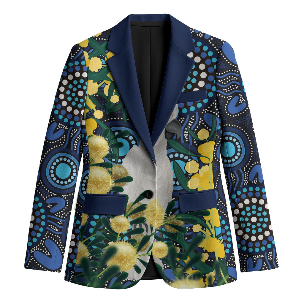 Australia Golden Wattle Blazer Aussie Cockatoo Aboriginal Art