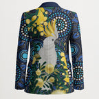 Australia Golden Wattle Blazer Aussie Cockatoo Aboriginal Art