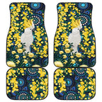 Australia Golden Wattle Car Mats Aussie Cockatoo Aboriginal Art