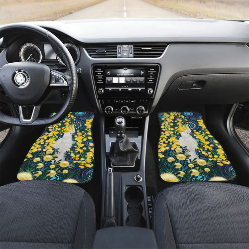Australia Golden Wattle Car Mats Aussie Cockatoo Aboriginal Art